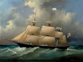 Американский корабль в море (Филипп Таннер)