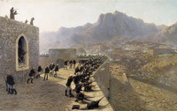 Отбитие штурма крепости Баязет 8 июня 1877 года (Л.Ф. Лагорио, 1891 г.)