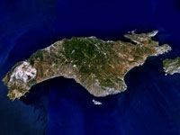 Остров Самос (Спутниковой снимок)